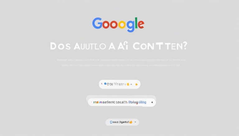 Does Google Auto Detect 'AI Content' and Penalize? - Chart showing 83% human content in top Google results vs AI detection risks (112 chars)