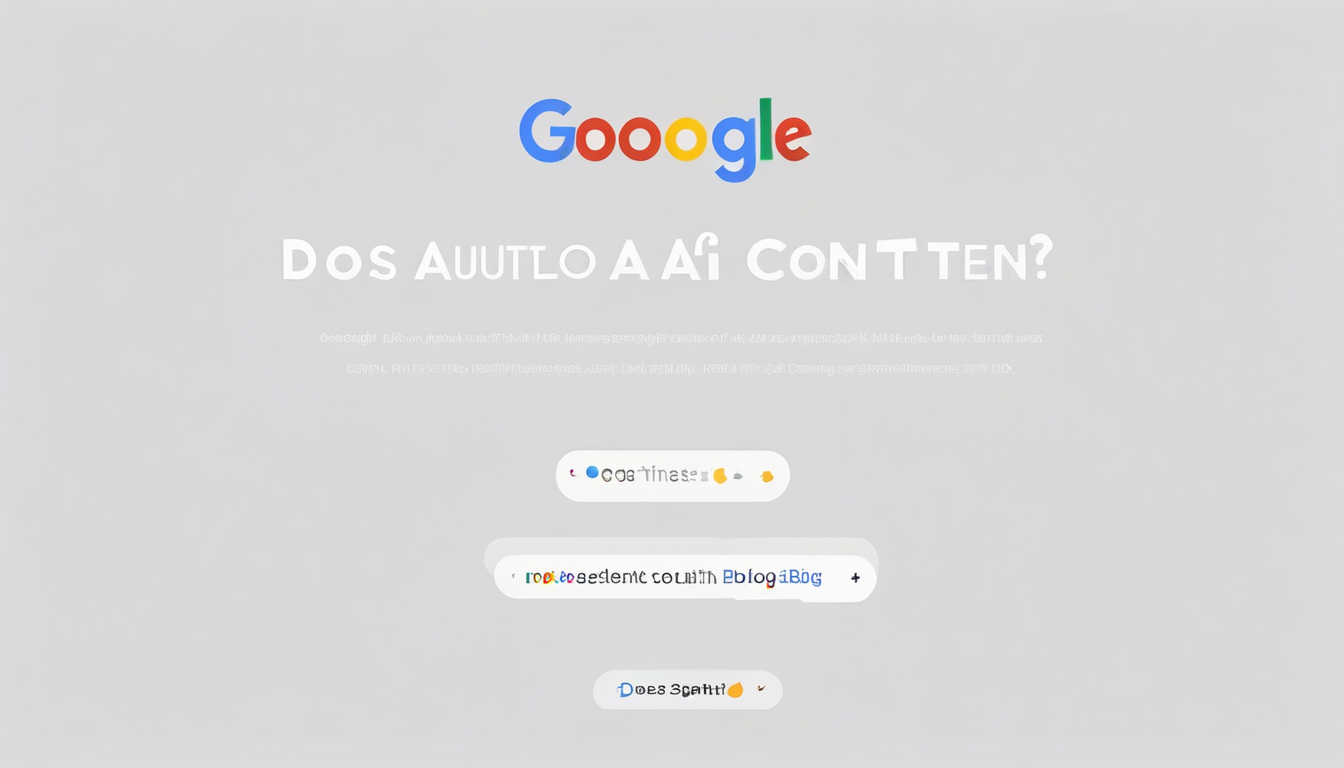 Does Google Auto Detect 'AI Content' and Penalize? - Chart showing 83% human content in top Google results vs AI detection risks (112 chars)