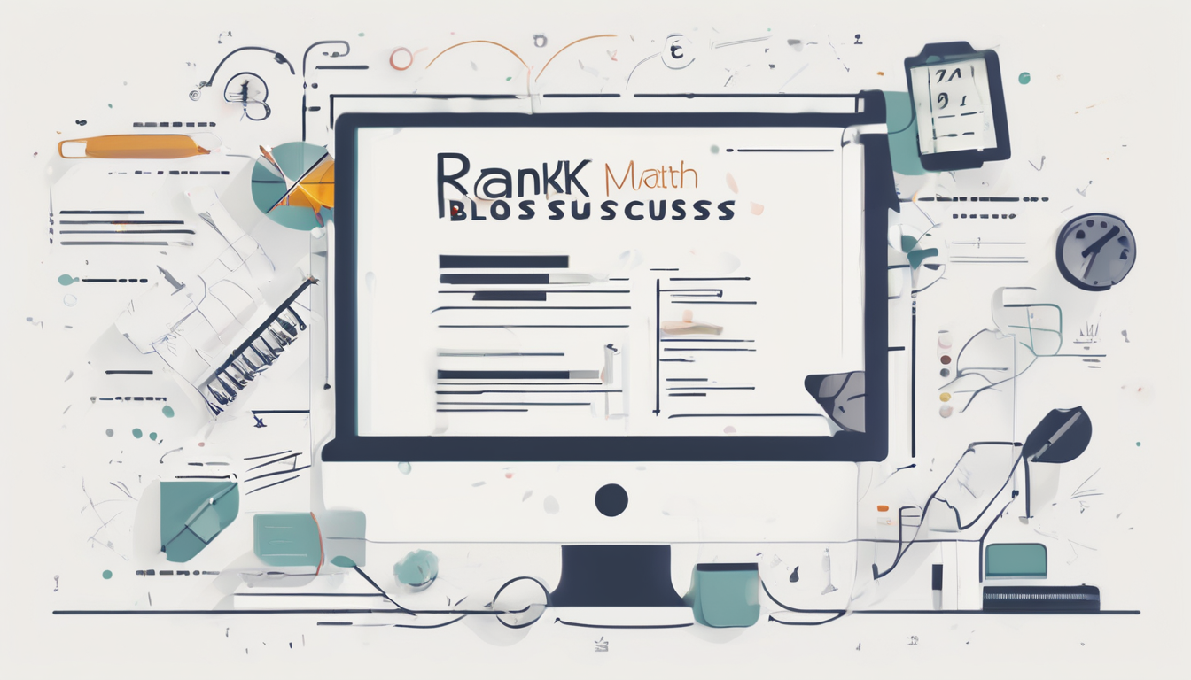 Measuring Topic Cluster Success with RankMath - screenshot of RankMath dashboard showing keyword rankings, traffic metrics, and content scores across pillar and cluster articles