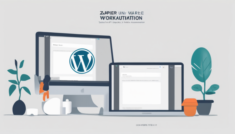 How to Set Up Zapier, Make and n8n Workflows for WordPress Automation - Visual guide to Zapier WordPress integration dashboard with triggers and actions (98 chars)