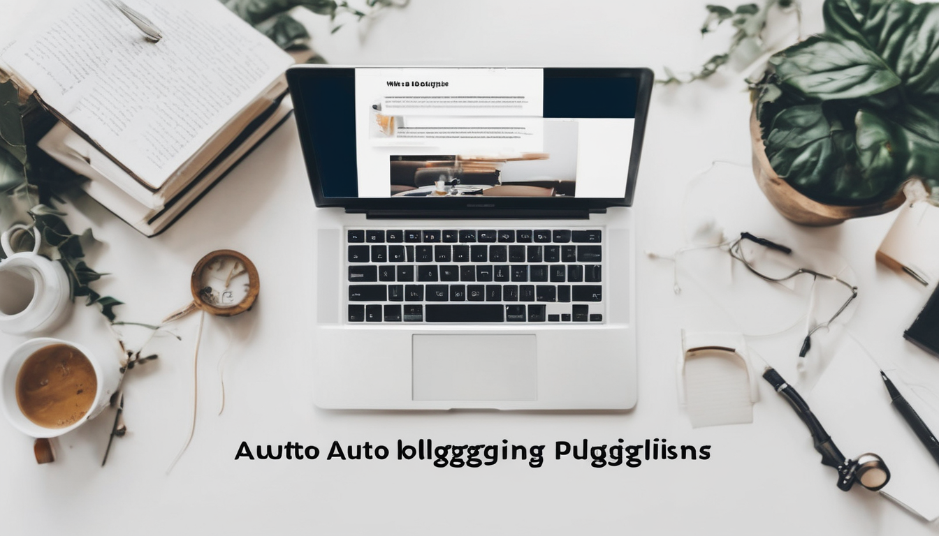 What are auto blogging plugins for WordPress - diagram showing automated content workflow from sourcing through optimisation to publishing
