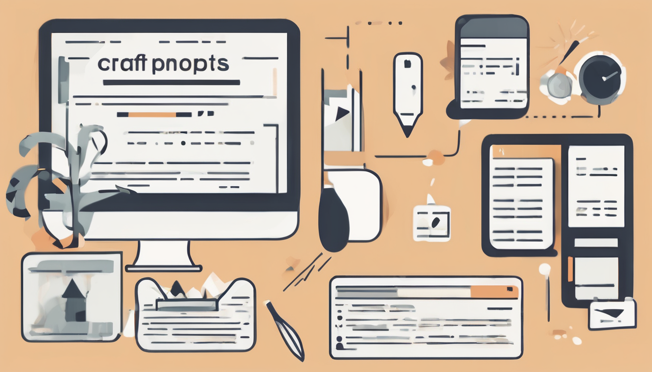 How to Craft SEO Prompts for Jasper AI - Step-by-step infographic showing prompt structure and SEO templates (92 chars)