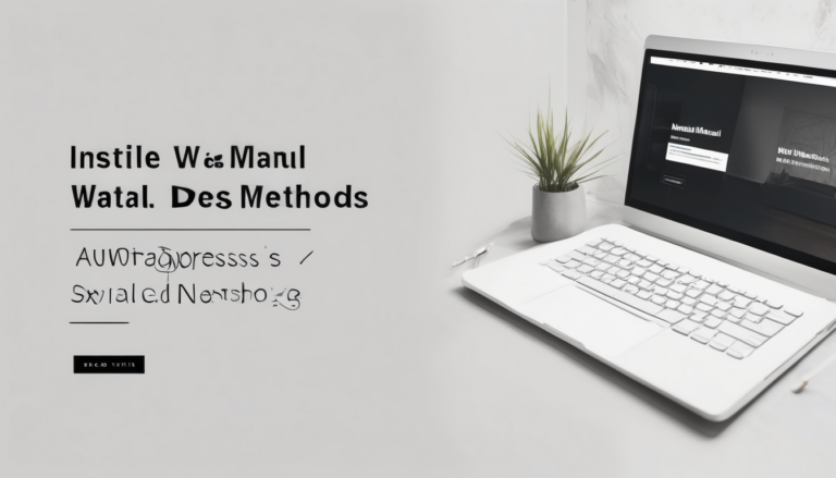Vs Manual Methods Explained - How to Install WordPress: Automatic vs. Manual Methods Explained - visual overview of one cl...