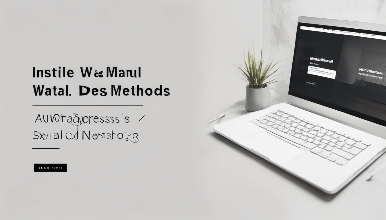 Vs Manual Methods Explained - How to Install WordPress: Automatic vs. Manual Methods Explained - visual overview of one cl...