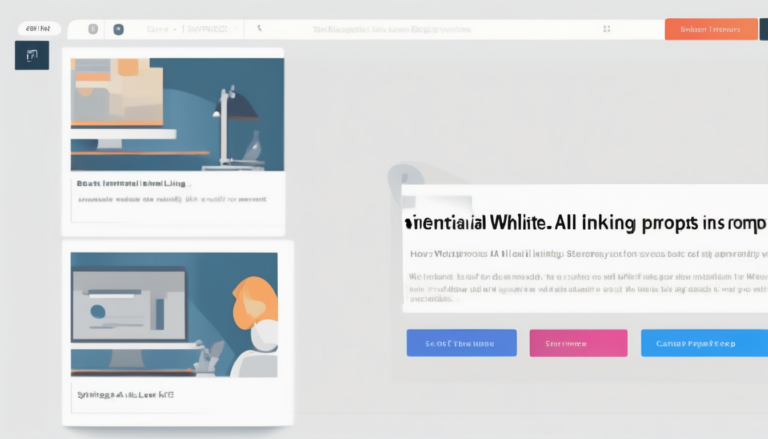 WordPress AI Prompts for Internal Linking - AI generating contextual link suggestions in WordPress editor (98 characters)