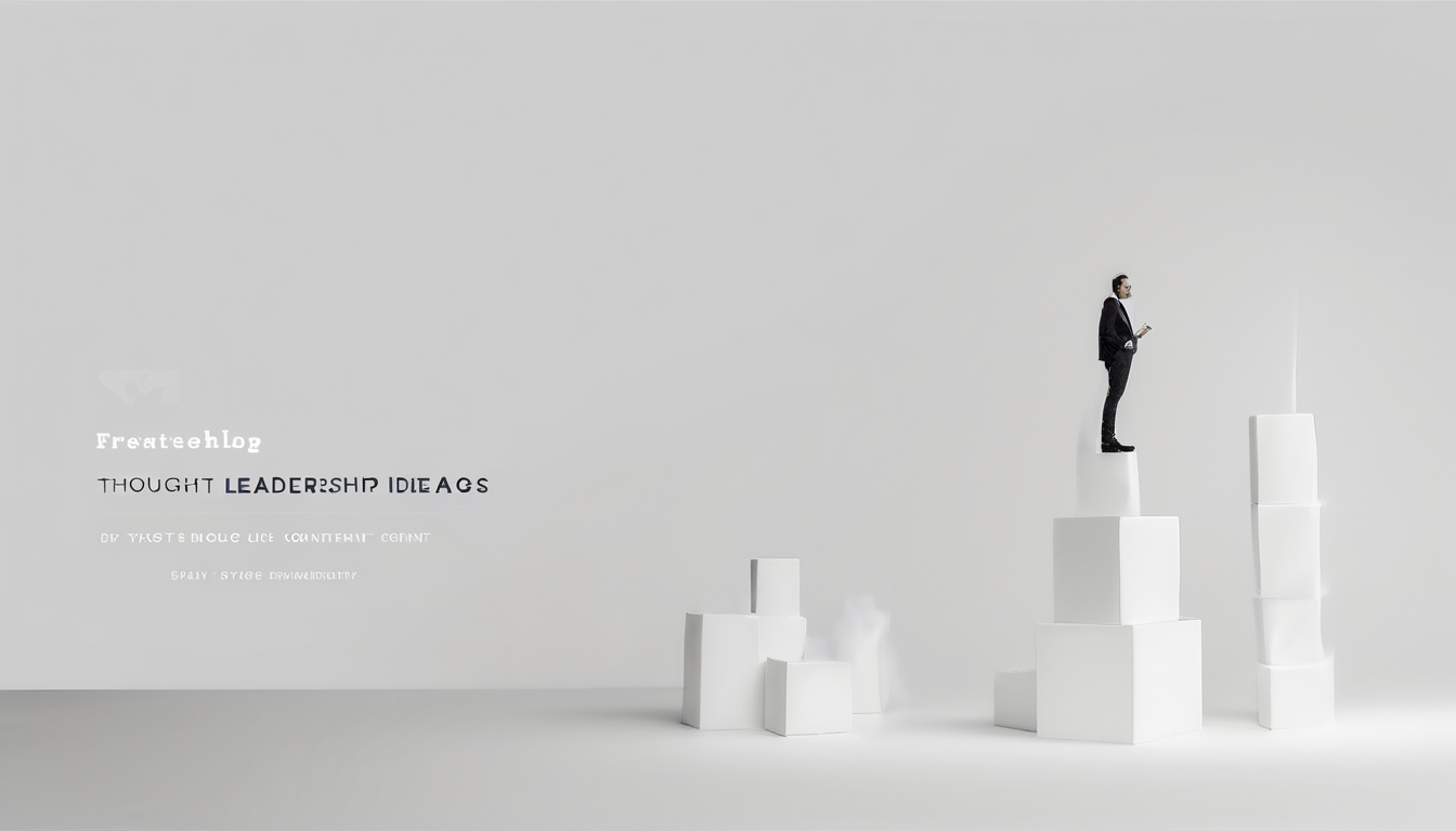 Thought Leadership Content Ideas for Blogs - Dynamic infographic of 10 strategies blending authority and SEO for blog success (112 chars)