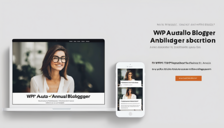 WP Auto Blogger Annual Subscription dashboard interface showing automated content generation and WordPress integration features for efficient blog post publishing
