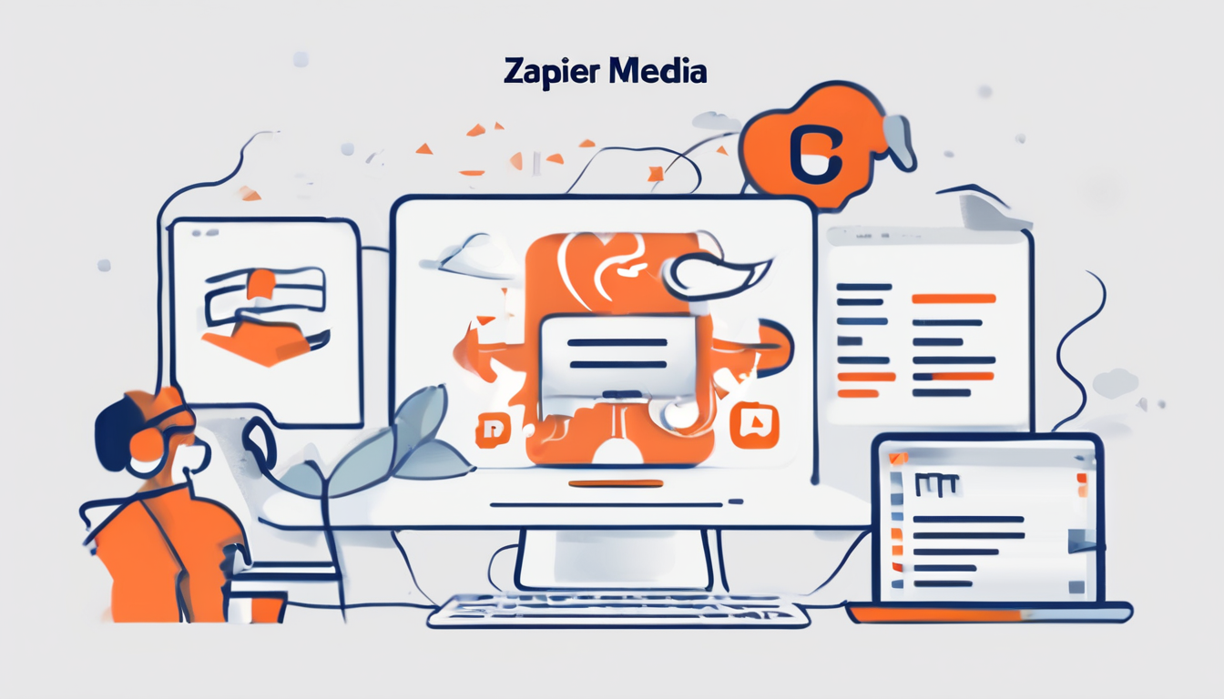 Zapier for Social Media Automation Setup - screenshot showing Zap creation workflow with trigger and action configuration for cross-platform posting